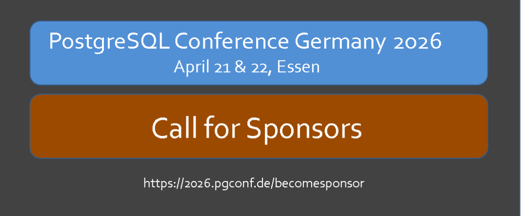 Become a Sponsor — PostgreSQL Conference Germany 2026